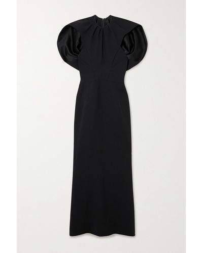 Maticevski Cypress Ruched Crepe Midi Dress - Black