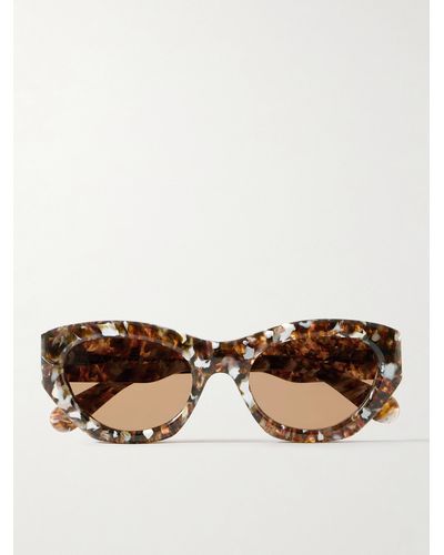 Chloé Gayia Cat-eye Tortoiseshell Recycled-acetate Sunglasses - Brown