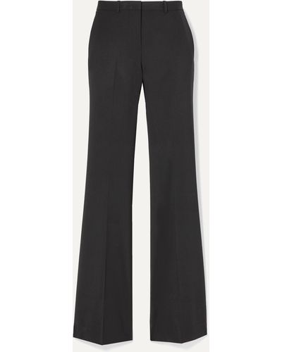 Theory Demitria 4 Stretch-wool Flared Trousers - Black