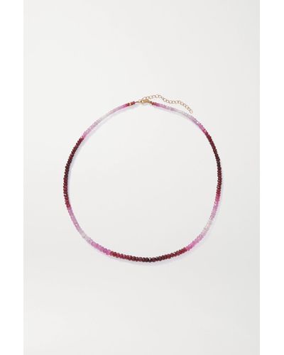 JIA JIA + Net Sustain Arizona Gold Ruby Necklace - Pink