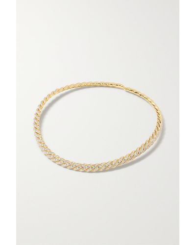 David Yurman Pavéflex 18-karat Gold Diamond Necklace - White