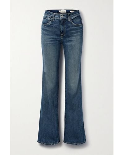 Nili Lotan Celia Hoch Sitzende Jeans Mit Geradem Bein - Blau