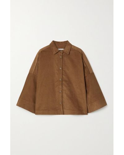 Three Graces London Sacha Cotton-corduroy Shirt - Brown