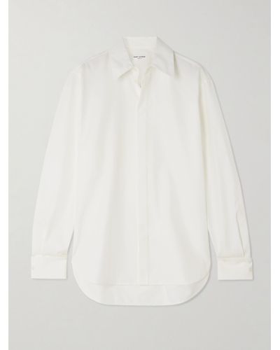 Saint Laurent Cotton-taffeta Shirt - White