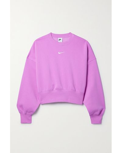 Nike Phoenix Cotton-blend Jersey Sweatshirt - Pink