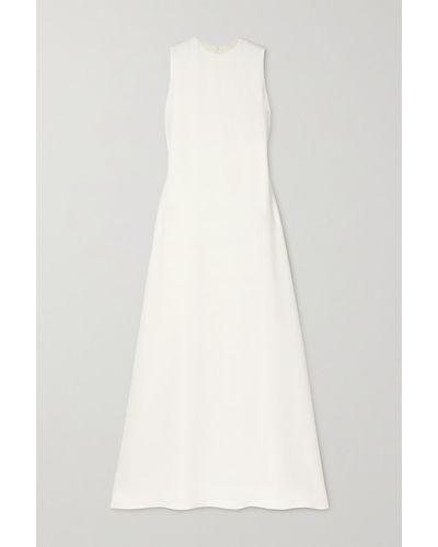 The Row Eno Silk-crepe Maxi Dress - White