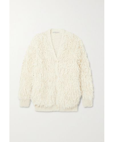 Stella McCartney Oversized Alpaca And Wool-blend Cardigan - White