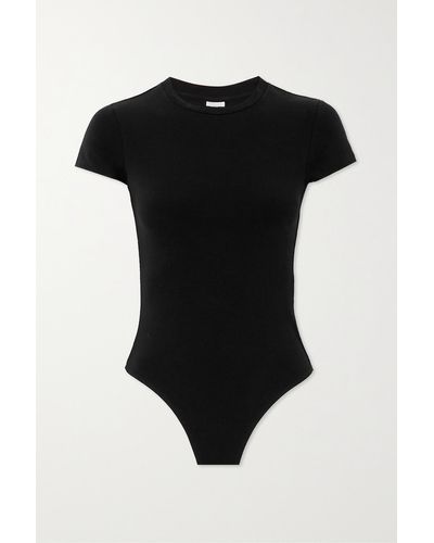 RE/DONE Open-back stretch-cotton jersey thong bodysuit
