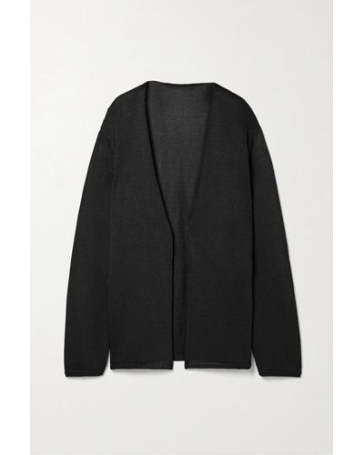 The Row Cangas Knitted Cardigan - Black