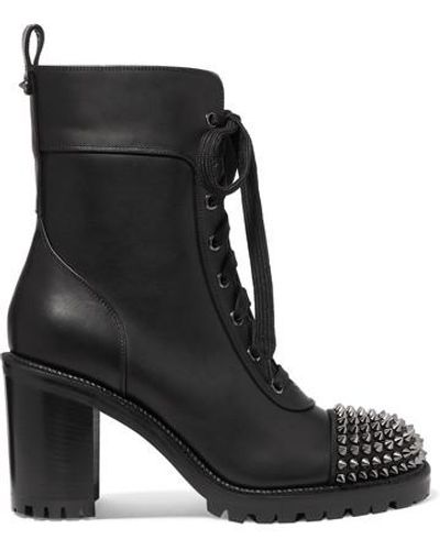 Christian Louboutin Ts Croc 70 Spiked Leather Ankle Boots - Black