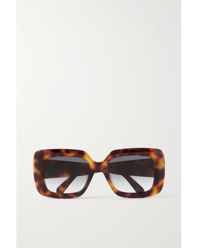 Celine Oversized Square-frame Tortoiseshell Acetate Sunglasses - Brown