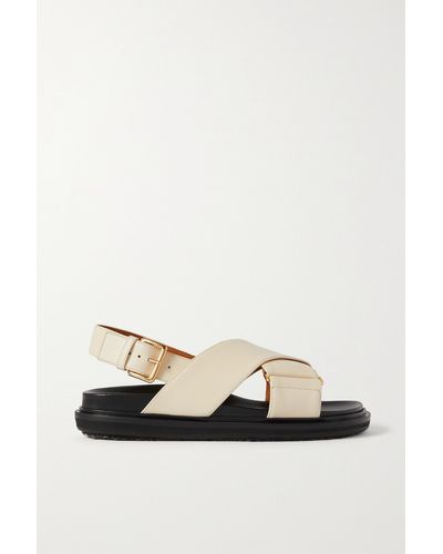 Marni Silk Leather Fussbett Sandals - Multicolour