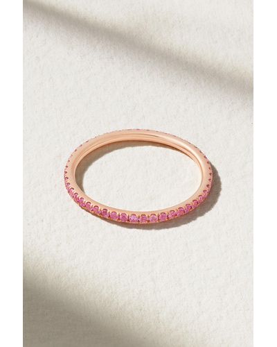 Ileana Makri Thread 18-karat Rose Gold Sapphire Ring - Pink