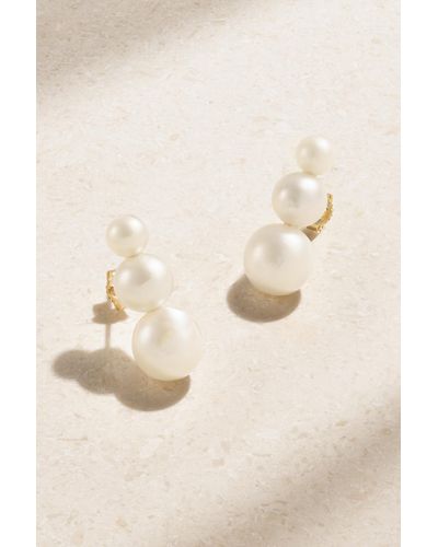 Mizuki Boucles D'oreilles En Or 14 Carats (585/1000) Et Perles - Neutre