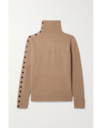 Proenza Schouler Cashmere-blend Turtleneck Sweater - Natural