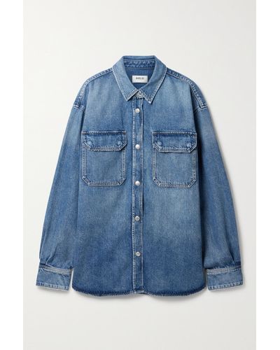 Agolde + Net Sustain Camryn Oversized-jeanshemd Aus Bio-denim - Blau