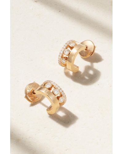 Messika Move Romane Mini 18-karat Rose Gold Diamond Hoop Earrings - Natural