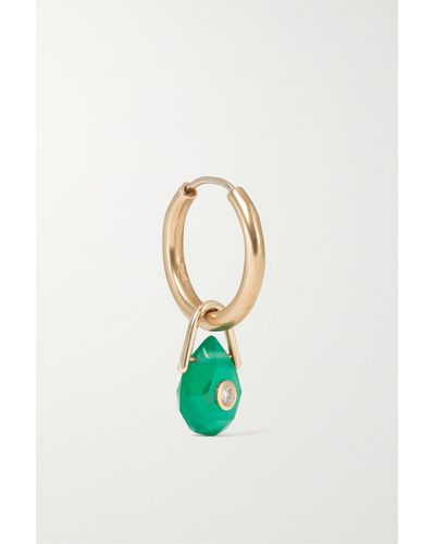 Pascale Monvoisin Orso Einzelne Creole Aus 9 Karat Gold Mit Onyx Und Diamant - Blau