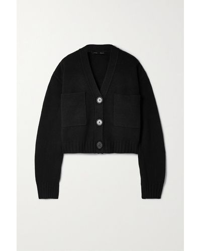 Proenza Schouler Cropped Cashmere-blend Cardigan - Black
