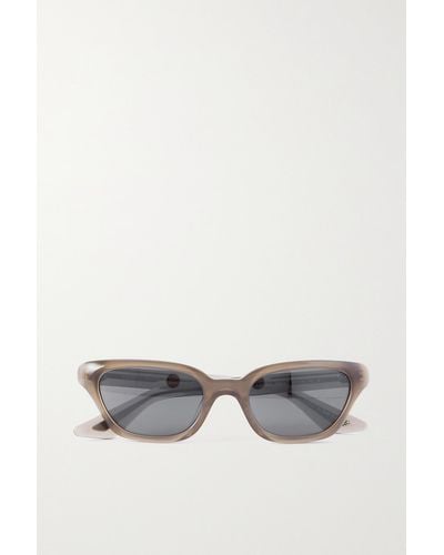 Oliver Peoples + Khaite 1983c Sonnenbrille Mit Cat-eye-rahmen Aus Azetat Mit Silberfarbenen Details - Grau