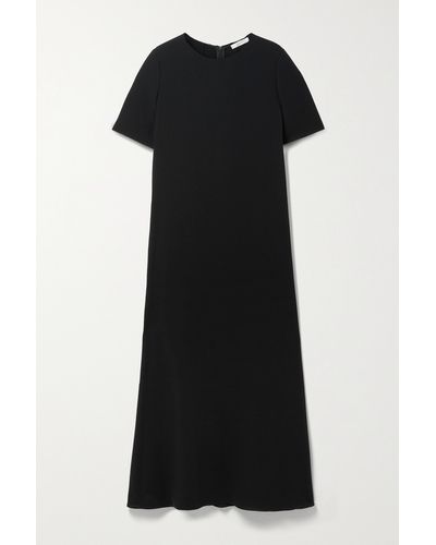 The Row Essentials Robi Crepe Midi Dress - Black