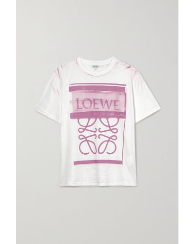 Loewe T-shirt Aus Baumwoll-jersey Mit Print - Pink