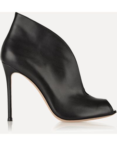 Gianvito Rossi Vamp 105 Leather Ankle Boots - Black