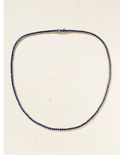 Roxanne First 14-karat White Gold Sapphire Necklace - Natural