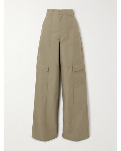 Loewe Cotton-blend Twill Straight-leg Cargo Pants - Natural