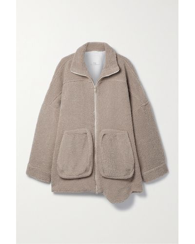 Tibi Oversized Fleece Jacket - Natural