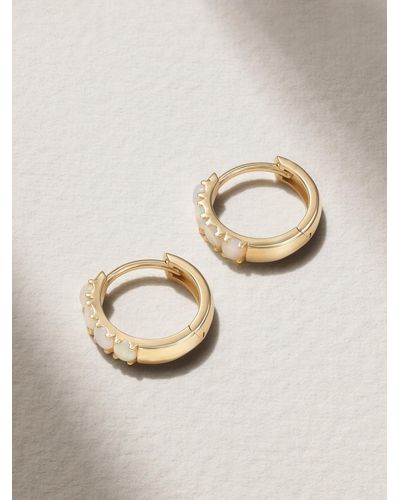 Andrea Fohrman Opal Pavé 14-karat Gold Earrings - Natural
