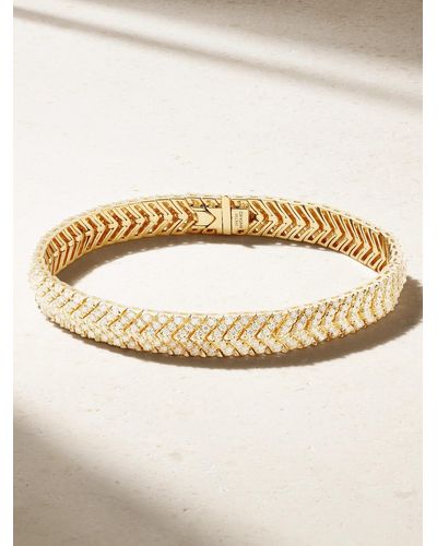 Anita Ko Zipper Armband Aus 18 Karat Gold Mit Diamanten - Natur