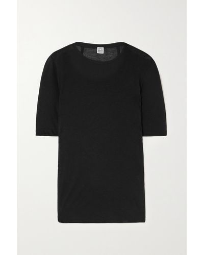 Totême Modal And Cashmere-blend T-shirt - Black