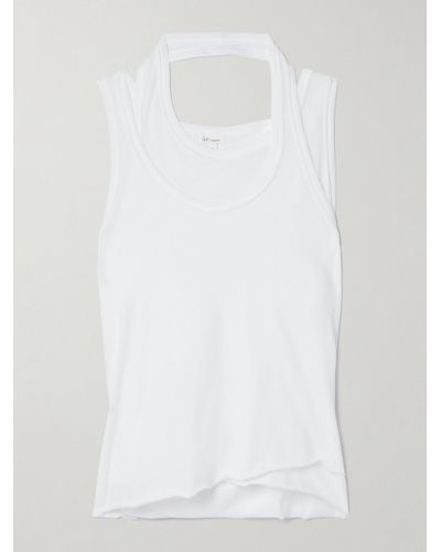 Skin + Net Sustain Ellie Layered Organic Pima Cotton-jersey Tank - White