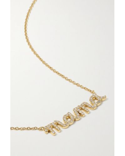Sydney Evan Mama 14-karat Gold Diamond Necklace - Natural