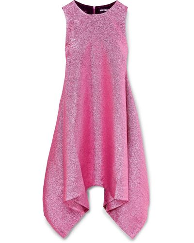 House of Holland Draped Lurex Mini Dress - Pink