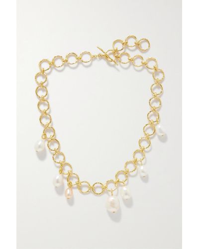 Pacharee Prado Vergoldete Kette Mit Perlen - Weiß