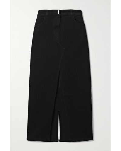Givenchy Denim Midi Skirt - Black