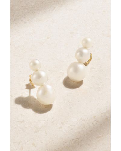 Mizuki 14-karat Gold Pearl Earrings - Natural