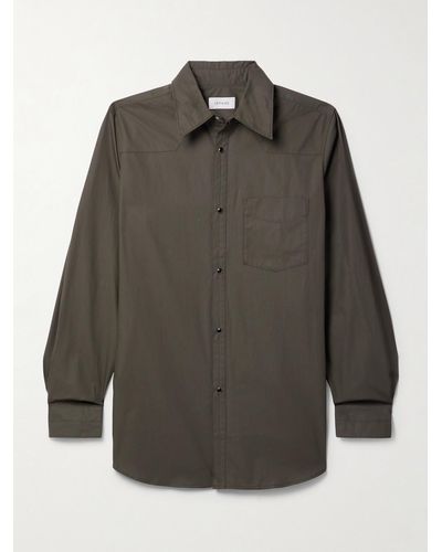 Lemaire Cotton-poplin Shirt - Gray