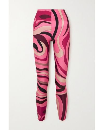 Emilio Pucci Printed Stretch Leggings - Pink