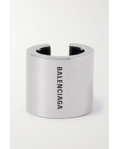 Balenciaga Garage Silberfarbenes Ear Cuff - Grau