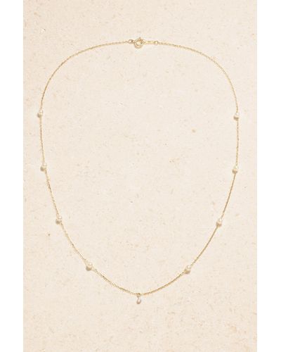 Mizuki 14-karat Gold, Pearl And Diamond Necklace - Natural