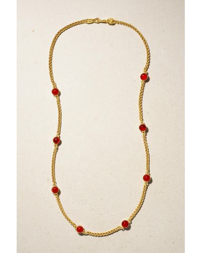 Chanel Gold-plated Glass Necklace - Natural