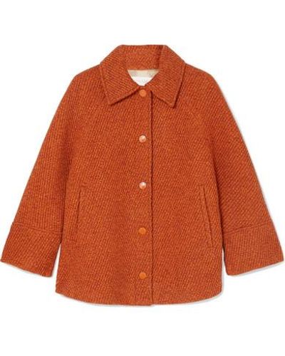 See By Chloé Cropped Wool-blend Tweed Jacket - Orange