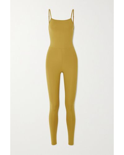 GIRLFRIEND COLLECTIVE + Net Sustain Jumpsuit Aus Stretch-material Mit Recycelten Fasern - Gelb