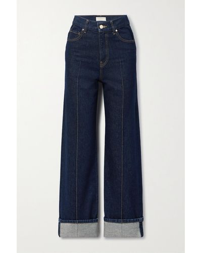 Ulla Johnson Jean Droit Taille Haute The Genevieve - Bleu