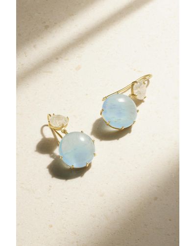 Sylva & Cie 18-karat Gold, Aquamarine And Diamond Earrings - Natural
