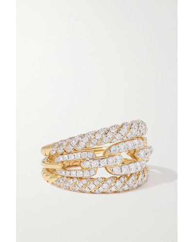 David Yurman Stax 18-karat Yellow And White Gold Diamond Ring