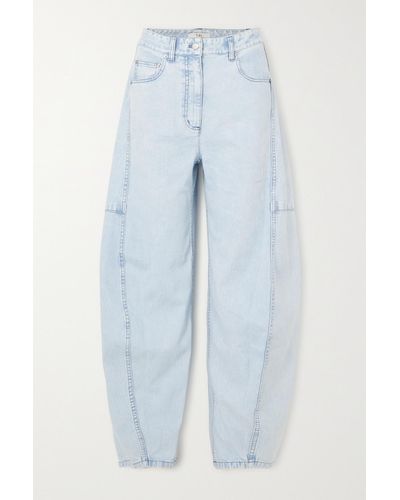 Tibi Sid High-rise Tapered Jeans - Blue